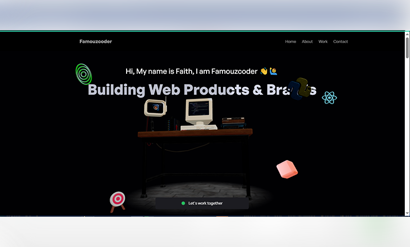 Three.js 3D Portfolio Site
